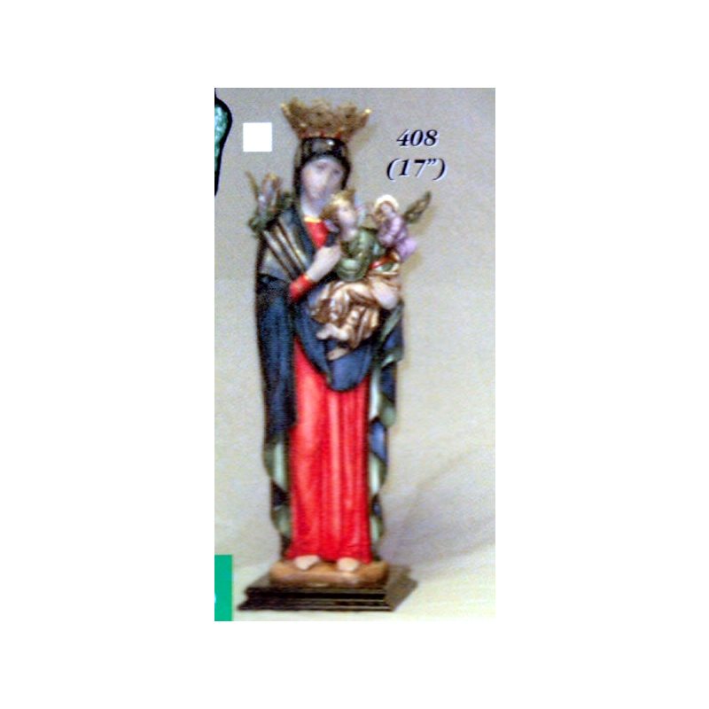 Our Lady of Perpetual Help Color Marble Statue, 17" (43 cm)
