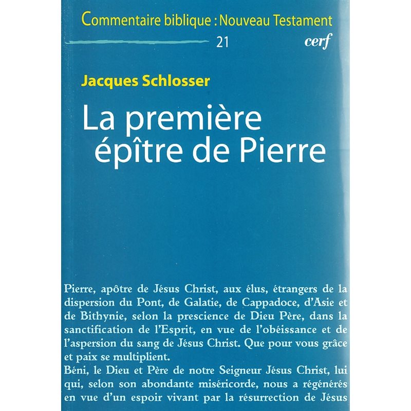 Première épître de Pierre, La (French book)