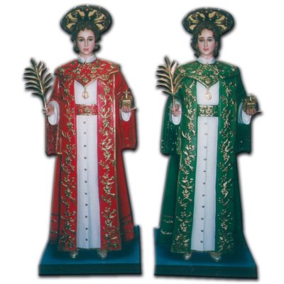 St. Come & Damian Color Fiberglass Outdoor Statue 67" (170cm