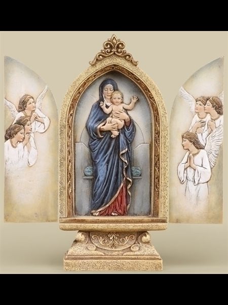 Our Lady of Grace Tryptych 9" resin