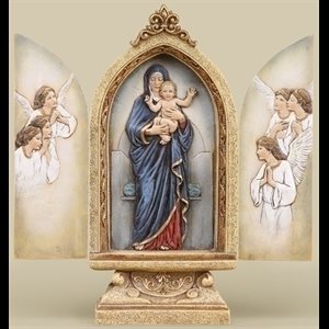 Our Lady of Grace Tryptych 9" resin