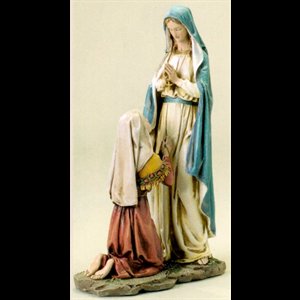 Our Lady of Lourdes Resin Statue, 10" (25 cm)