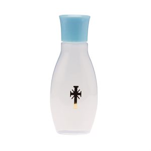 Holy Water Plst Bottle, Embossed in Gold, 4 1 / 8"