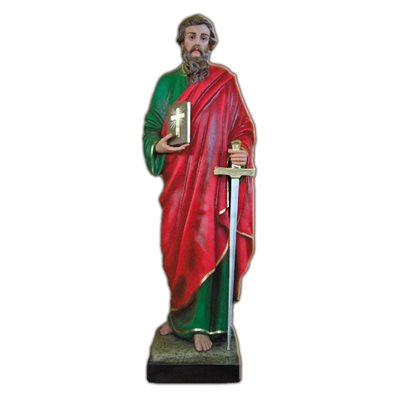 St. Paul Color Fiberglass Outdoor Statue, 63" (160 cm)