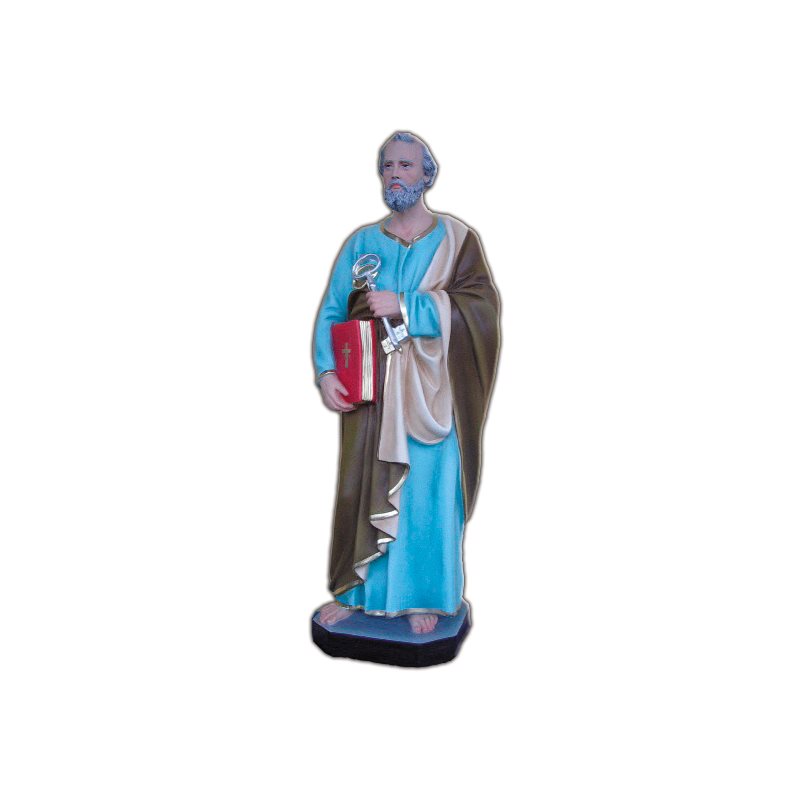 St. Peter Color Fiberglass Outdoor Statue, 32" (80 cm)