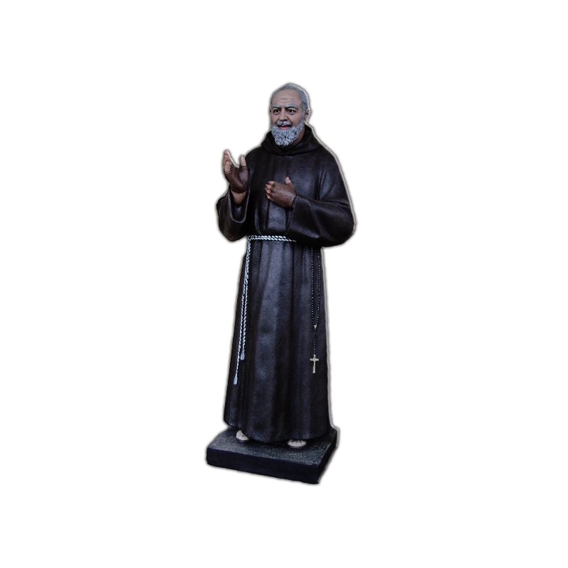 Padre Pio Color Fiberglass Outdoor Statue, 72" (180 cm)