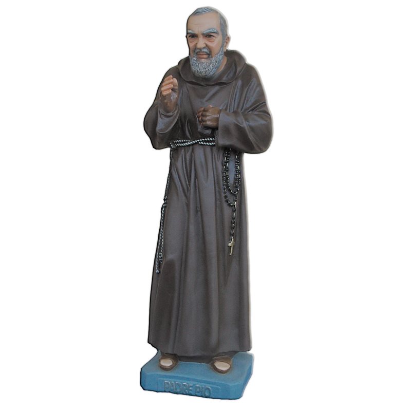 Statue ext. Padré Pio 23" (58 cm) en FDV Couleur