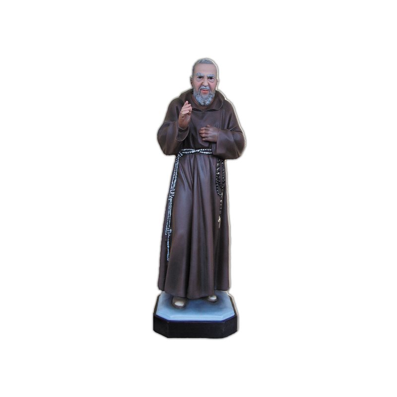 Statue ext. Padré Pio 24" (60 cm) en FDV Couleur