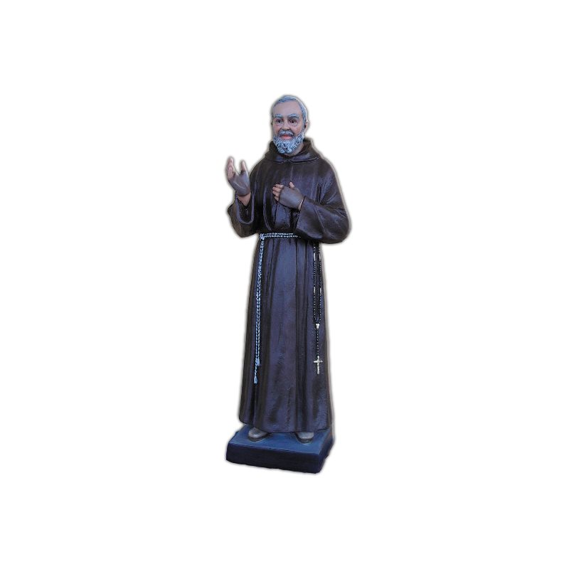 Padre Pio Color Fiberglass Outdoor Statue, 32.5" (82 cm)