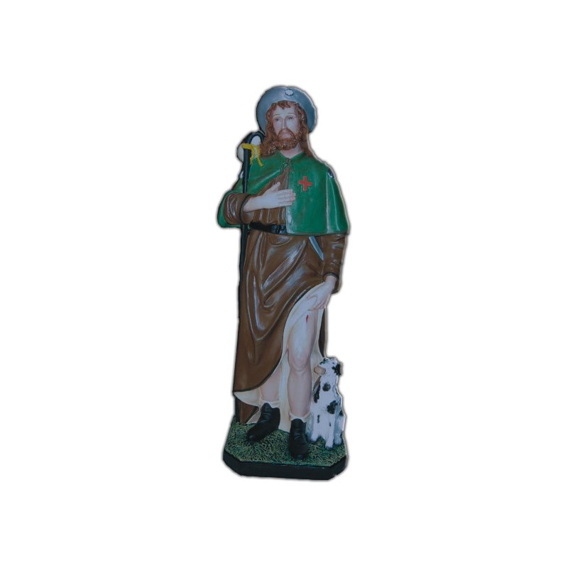 St. Roch Color Fiberglass Outdoor Statue, 24" (60 cm)