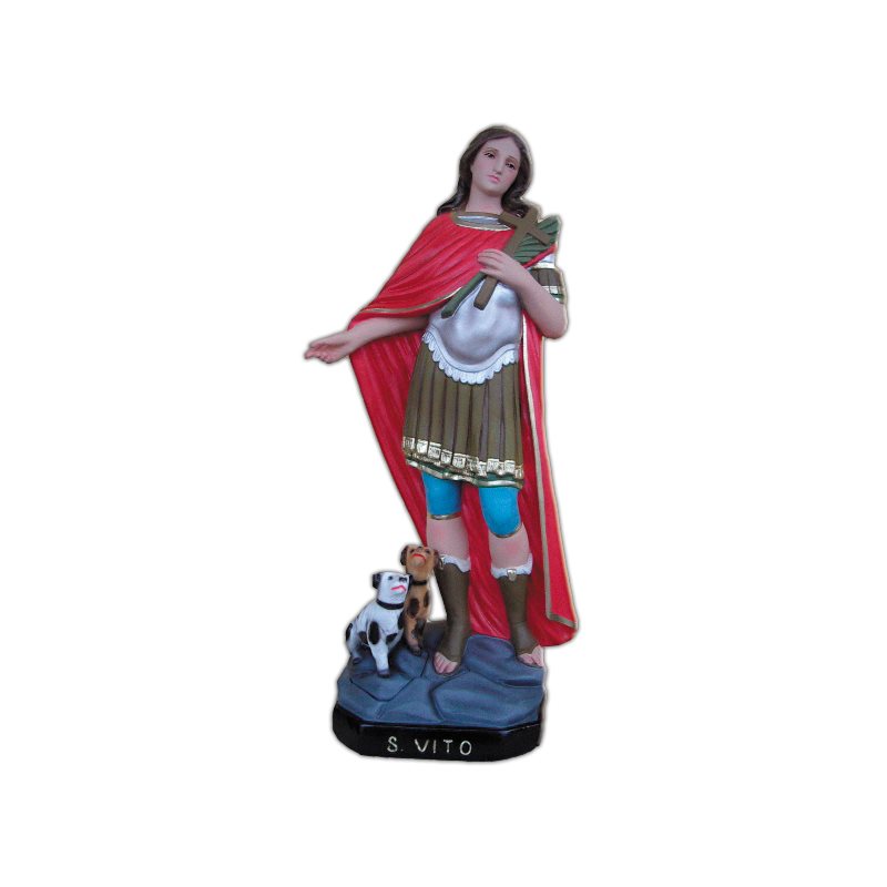 St. Vitus Color Fiberglass Outdoor Statue, 24" (60 cm)