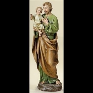 Statue Saint Joseph 14" (35.6 cm) en résine