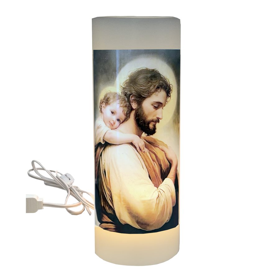 120v Electric Saint Joseph Night Light, 3'' x 8''