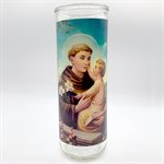 Saint Anthony Glass Nova Candle Holders, 3 x 8¼"  /  un