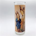 Saint Ann Glass Nova Candle Holders, 3 x 8¼"  /  un