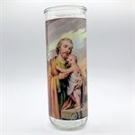 Saint Joseph Glass Nova Candle Holders, 3 x 8¼"  /  un