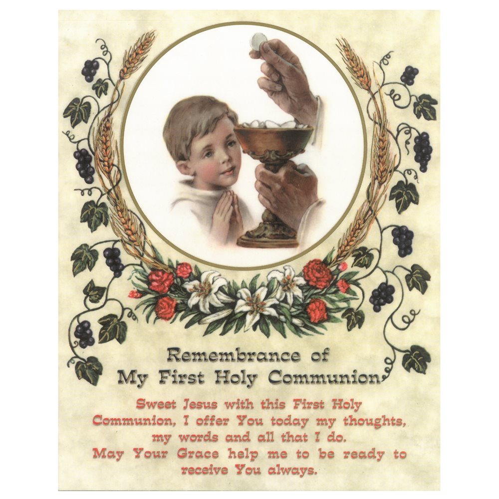 Image FIRST COMMUNION BOY 8'' X 10'' / un