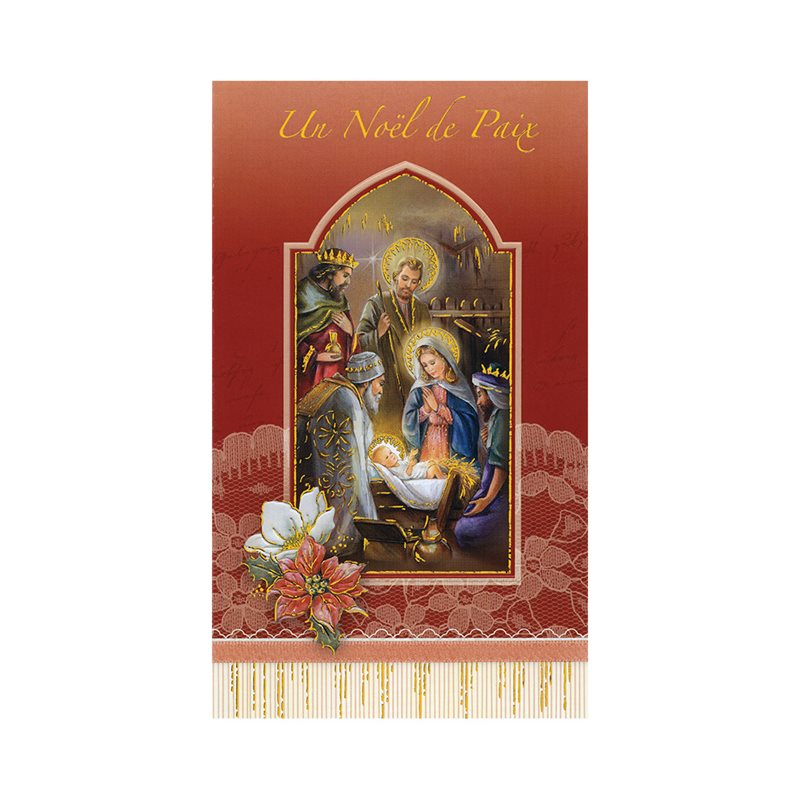 Cartes de Noël, Français / pqt 12 Cartes de Noël, Français / pqt 12