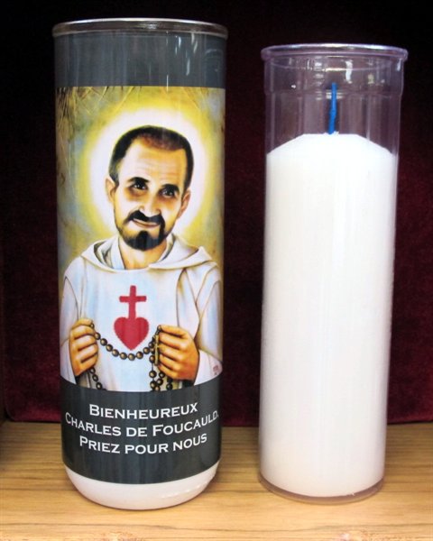 Veilleuse 8'' B. Charles de Foucauld et plastique 5jrs / un Veilleuse 8'' B. Charles de Foucauld et plastique 5jrs / un