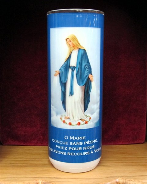 5 Days Our Lady of Grace Votive Glass Candles / ea