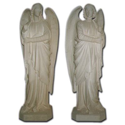 Torchlight Angels Fiberglass Outdoor Statue 63" (160 cm) / pr