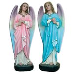 Statue ext. Anges porte-chandelle 25.5" (65 cm) en FDV  /  pr