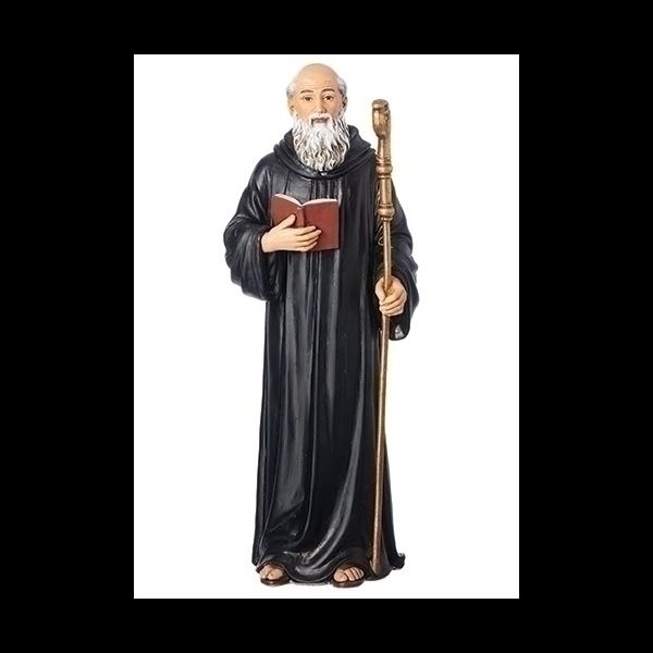 Statue Saint Benoit 6.25" (16 cm) en résine