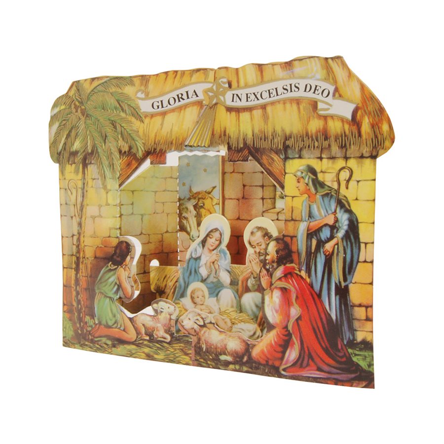 Crèche de Noël en carton, 11 cm / un