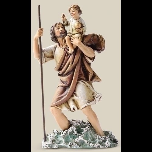 Statue Saint Christophe 6.25" (16 cm) en résine