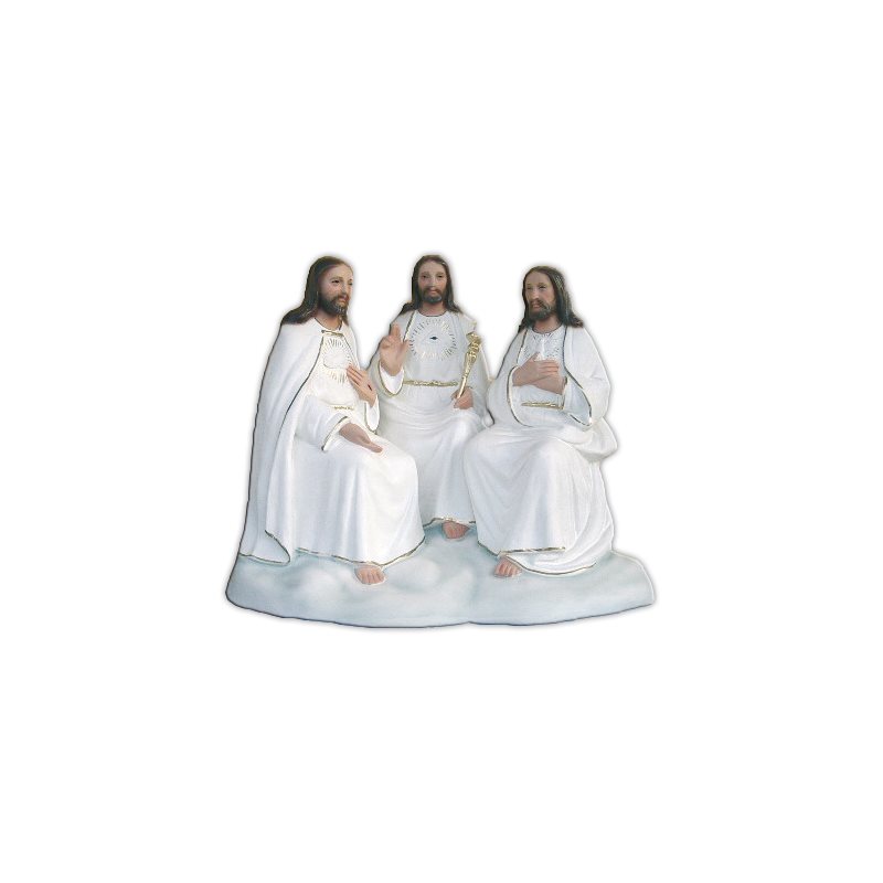 Holy Trinity Color Fiberglass Outdoor Statue, 15" (38 cm)