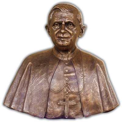 Pope Benedict XVI Fiberglass Outdoor Statue, 24" (60 cm)