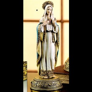 Sacred Heart of Mary Resin Statue,10.5" (26 cm)