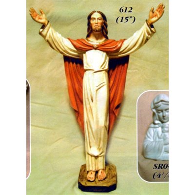 Statue Christ Ressuscité 15" (38 cm) en résine