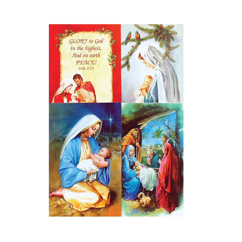 Box of 20 Christmas Cards w / Baby Jesus, English