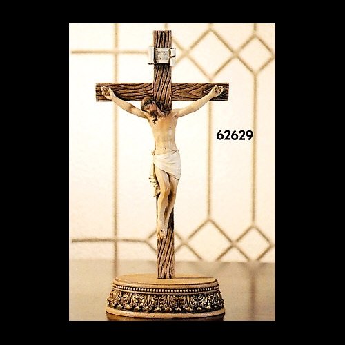 Crucifix d'autel 8.5" (21.6 cm) en résine