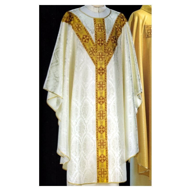 Chasuble #65-038188 white with golden fabric