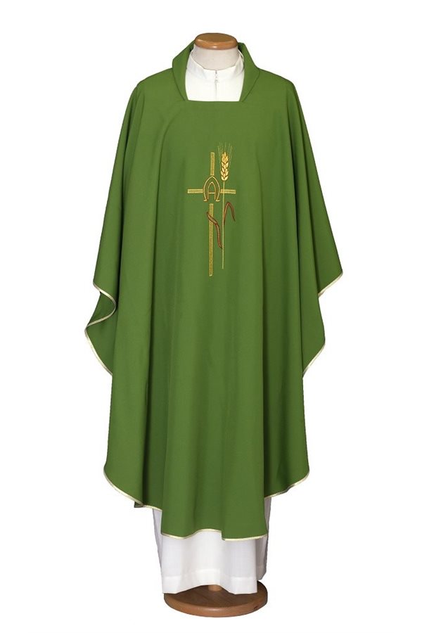 Green Chasuble #65-000461 100% polyester