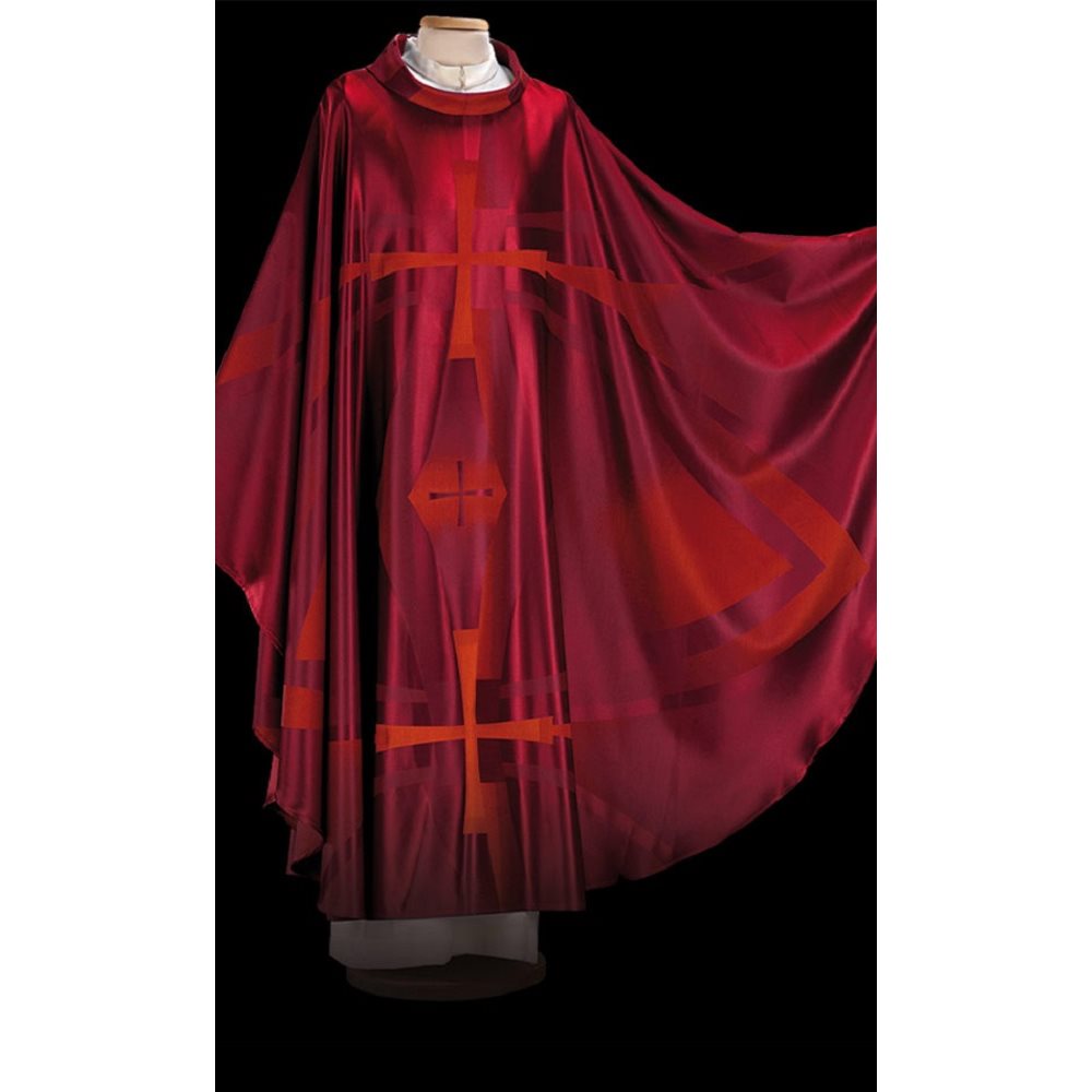 Red Chasuble #65-000521 Silk / Wool