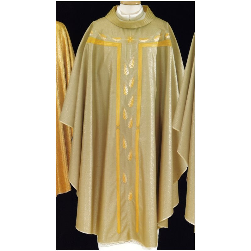 Chasuble #65-038187 or bruni en laine / lurex