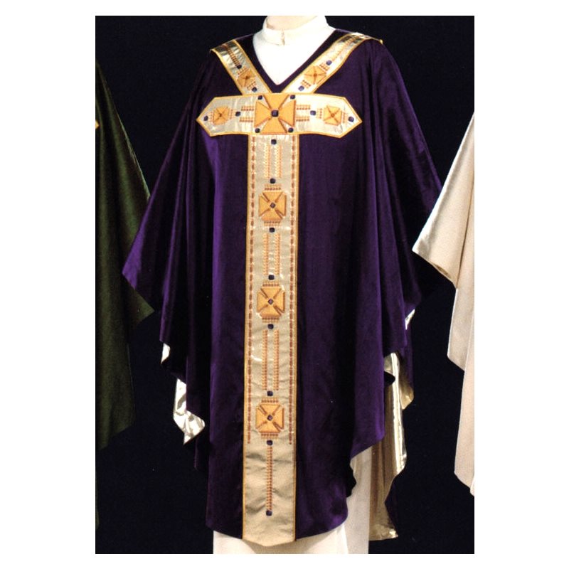 Chasuble #65-039691 Purple 100% silk