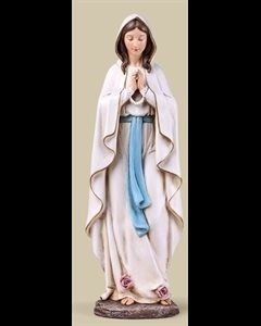 Our Lady of Lourdes Statue 13 1 / 2" resin