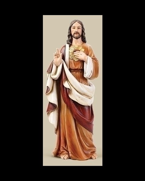 Sacrd Heart of Jesus Statue 24" resin