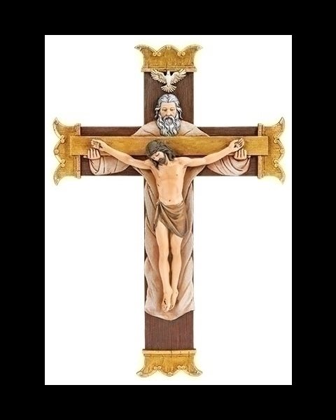 Holy Trinity Crucifix 10 1 / 4" resin