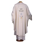 Chasuble mariale #65-000923 100% polyester blanche