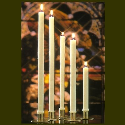 Altar candle 1" x 18 1 / 2" Spring tube / box of 12