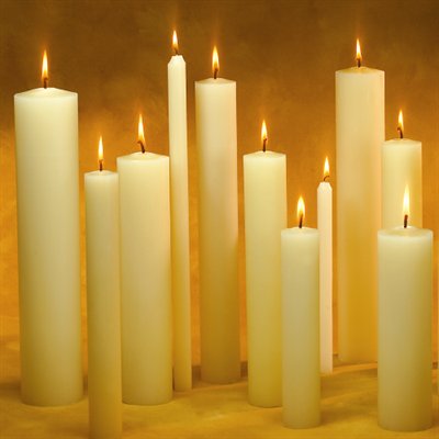 Altar candle 1 1 / 4" x 9" Socket
