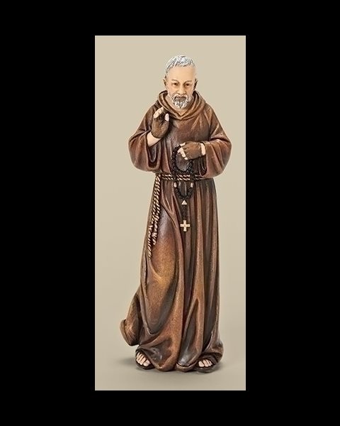 Statue Saint Padre Pio 6" en résine