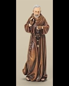 Statue Saint Padre Pio 6" en résine