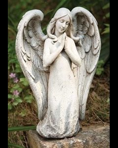 Resin Kneeling Angel Statue 10''
