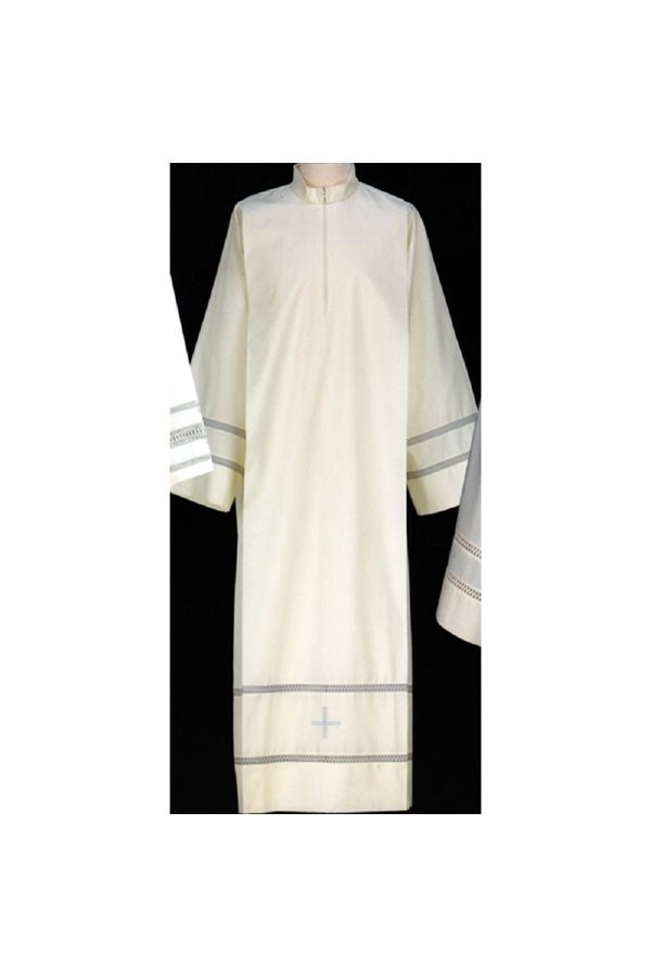 Aube 57" (145 cm) polyester / coton blanc ou ivoire